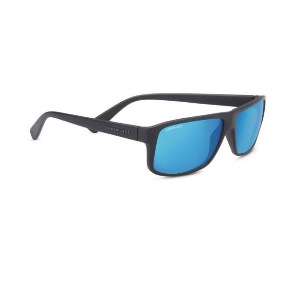 Claudio Matte Black Polarized 555nm Blue